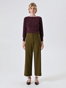 Pantaloni Verdi in Poliviscosa det_1