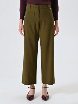 Pantalon vert en polyviscose det_2