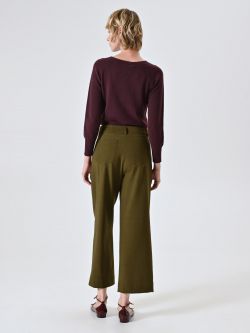 Pantaloni Verdi in Poliviscosa det_3