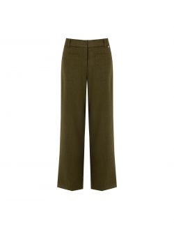 Pantalon vert en polyviscose det_4