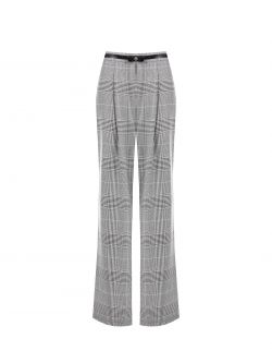 Pantalon large à carreaux pied-de-poule det_4