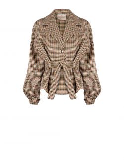Cappotto Corto Pied-de-Poule Multicolor det_4