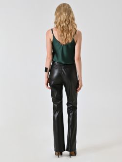 Pantalon en simili-cuir noir det_3