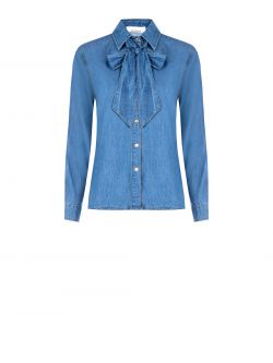 Camicia in Denim con Fiocco Removibile  det_4