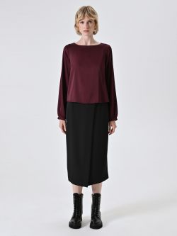 Blusa in Raso Bordeaux det_1