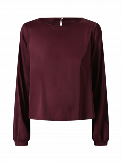 Blusa in Raso Bordeaux det_4