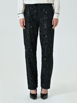 Denim Trousers Embellished with Sequins det_2