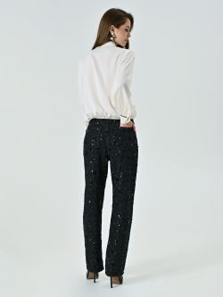 Denim Trousers Embellished with Sequins det_3