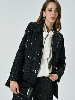 Denim Jacket Embellished with Sequins sp_e1