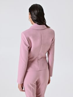Mauve Pink Double-breasted Jacket in Technical Fabric det_3