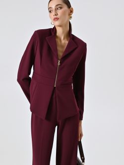 Giacca Bordeaux in Scuba mano Crepe sp_e1