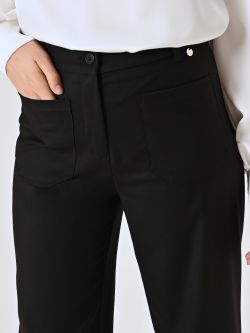 Black Trousers with Patch Pockets in_i5
