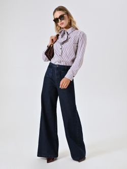 Jeans mit weitem Bein und Lurex-Details sp_e1