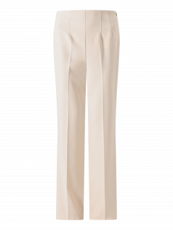 Ausgestellte Hose aus technischem Gewebe in dunklem Beige det_4