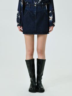 Mini Gonna in Denim Lurex det_2