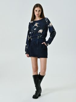 Mini Gonna in Denim Lurex in_i7