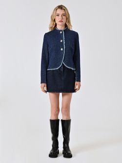 Jacke aus Denim mit Lurex-Details det_1