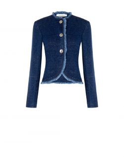 Denim Jacket with Lurex Details det_4