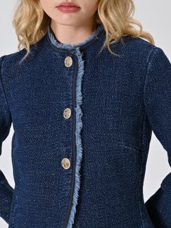 Jacke aus Denim mit Lurex-Details in_i5