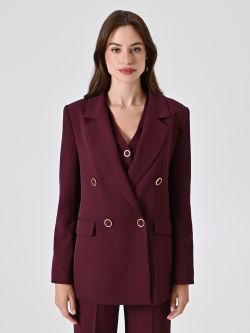 Giacca Bordeaux con Riga Nera det_2