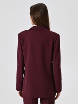 Giacca Bordeaux con Riga Nera det_3