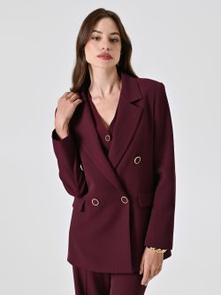 Giacca Bordeaux con Riga Nera in_i7