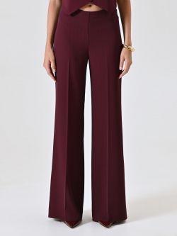 Burgundy Trousers with Black Stripe det_2