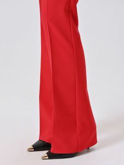 Pantaloni Flared Rossi in Tessuto Tecnico in_i5