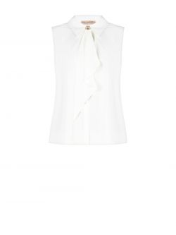 Curvy White Top with Ruffles det_4