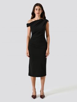 Tubino Spalline Asimmetriche Nero det_1