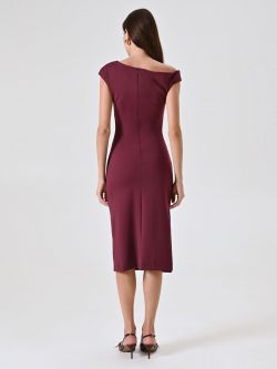 Tubino Spalline Asimmetriche Bordeaux det_3