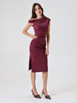 Tubino Spalline Asimmetriche Bordeaux in_i7