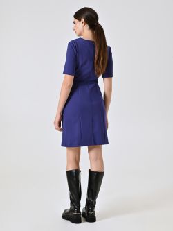Vestido de tubo morado arándano con solapas det_3