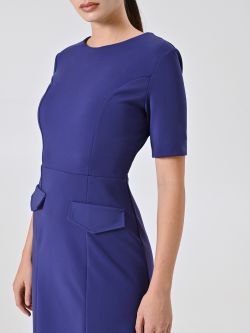 Vestido de tubo morado arándano con solapas in_i5