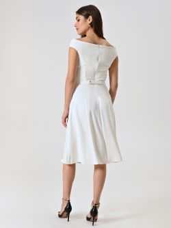 Abito Bianco off-the-Shoulders det_3