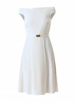 Abito Bianco off-the-Shoulders det_4