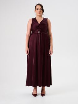 Vestido largo curvy burdeos det_1