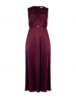 Curvy Long Burgundy Dress det_4