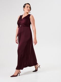 Vestido largo curvy burdeos in_i7