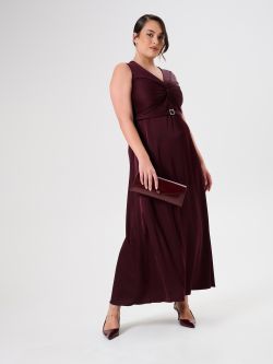 Vestido largo curvy burdeos sp_e1