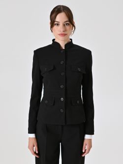 Giacca Nera con Utility Pockets  det_2