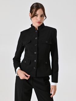 Giacca Nera con Utility Pockets  in_i7