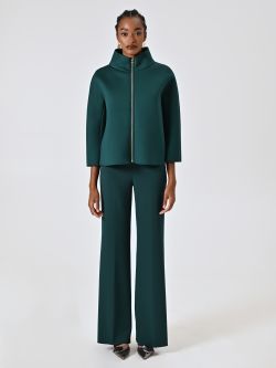 Green Cape in Scuba Fabric det_1