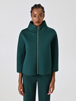 Green Cape in Scuba Fabric det_2