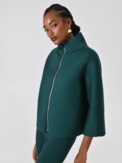 Green Cape in Scuba Fabric in_i7