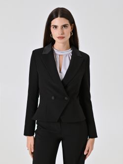 Chaqueta esmoquin en tejido técnico negro in_i7