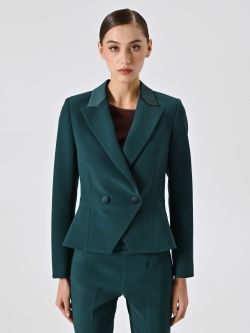 Green Tuxedo Jacket in Technical Fabric det_2