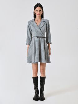 Kleid mit Hahnentrittmuster det_1