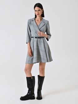 Kleid mit Hahnentrittmuster in_i7