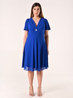 Robe curvy bleu de Chine det_1